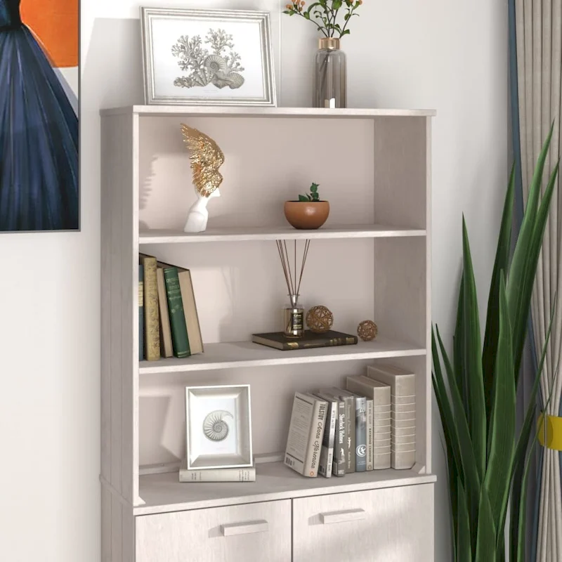 vidaXL Cabinet Top for Highboard Sideboard with Shelves HAMAR Solid Wood Pine - 33.5x13.8x39.4