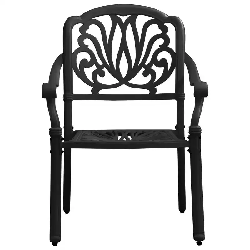 vidaXL Garden Chair Set of 2 Bronze Cast Aluminum Standard Tough
