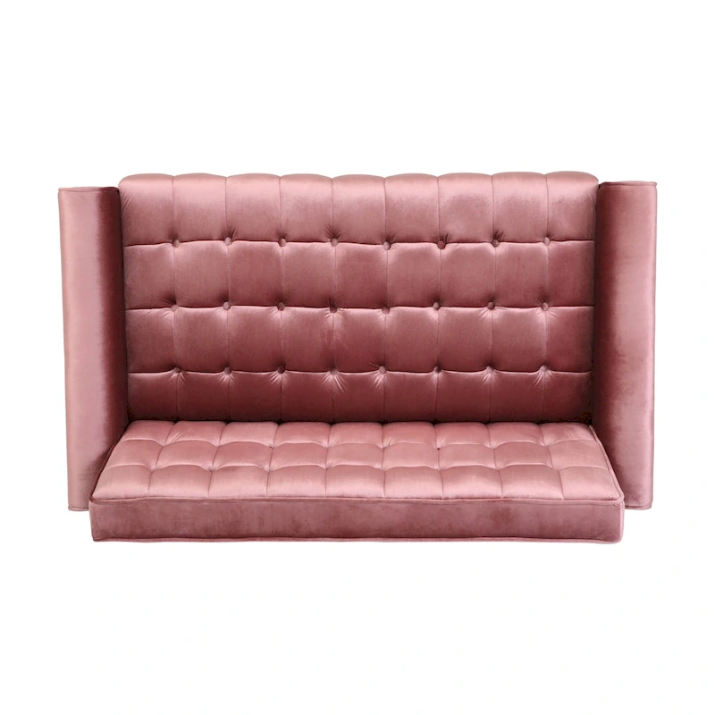 Harnett Tufted Velvet Tapered Leg Loveseat by Christopher Knight Home