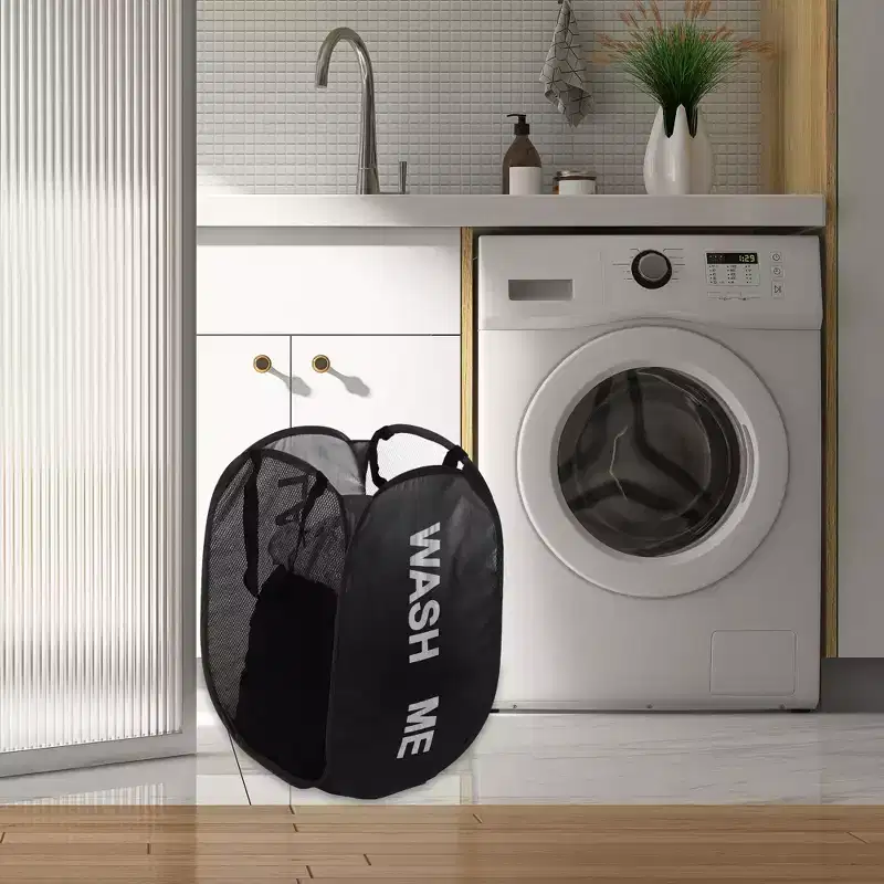 Folding Mesh Laundry Basket, 19.81 Gallon