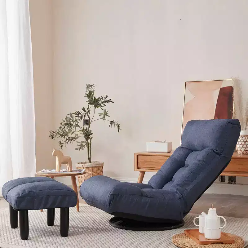 TUYOHW Swivel Accent Chair with Ottoman,Ergonomic Lounge Chair with Multi-Position Backrest and Headrest,Single Sofa for Living Room,Bedroom