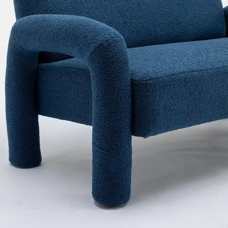SEYNAR Mid-Century Modern Boucle 51 Solid Wood Curved Sofa