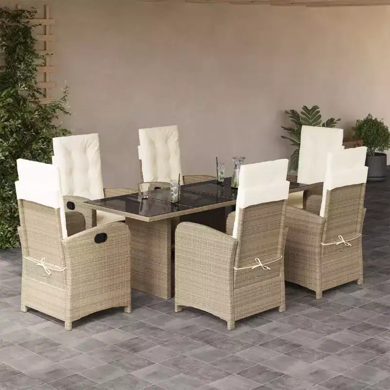 vidaXL Outdoor Dining Set with Cushions in Multiple Colors