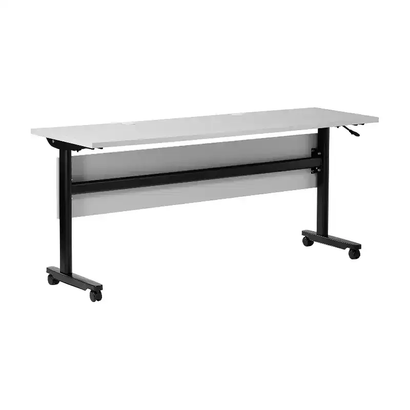 Heavy-Duty Nesting Flip Training Table with T-Legs, Modesty Panel and Cable Management