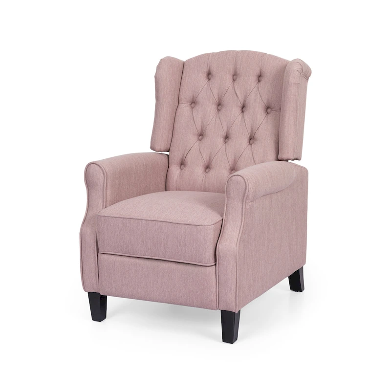 Wellscross Contemporary Tufted Fabric Push Back Recliner by Christopher Knight Home