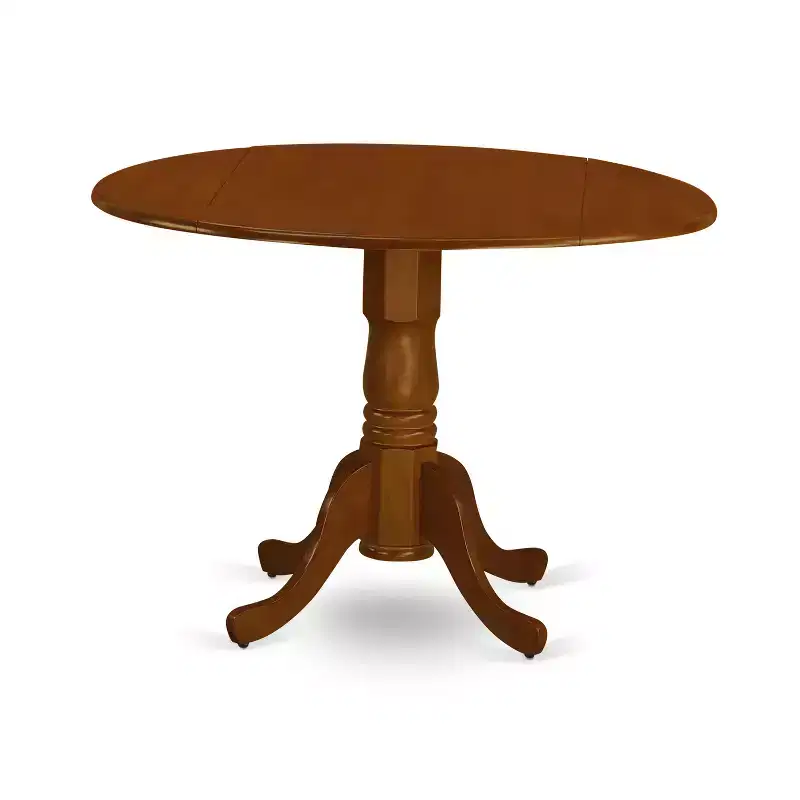 Round Dining Table Set - 3 Piece Kitchen Table with Chairs, 42 Inch, Black Cherry Finish