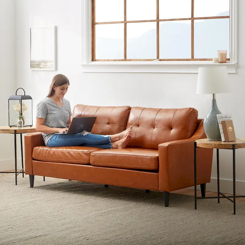 Brookside Ellen 75 Upholstered Scooped Arm Sofa