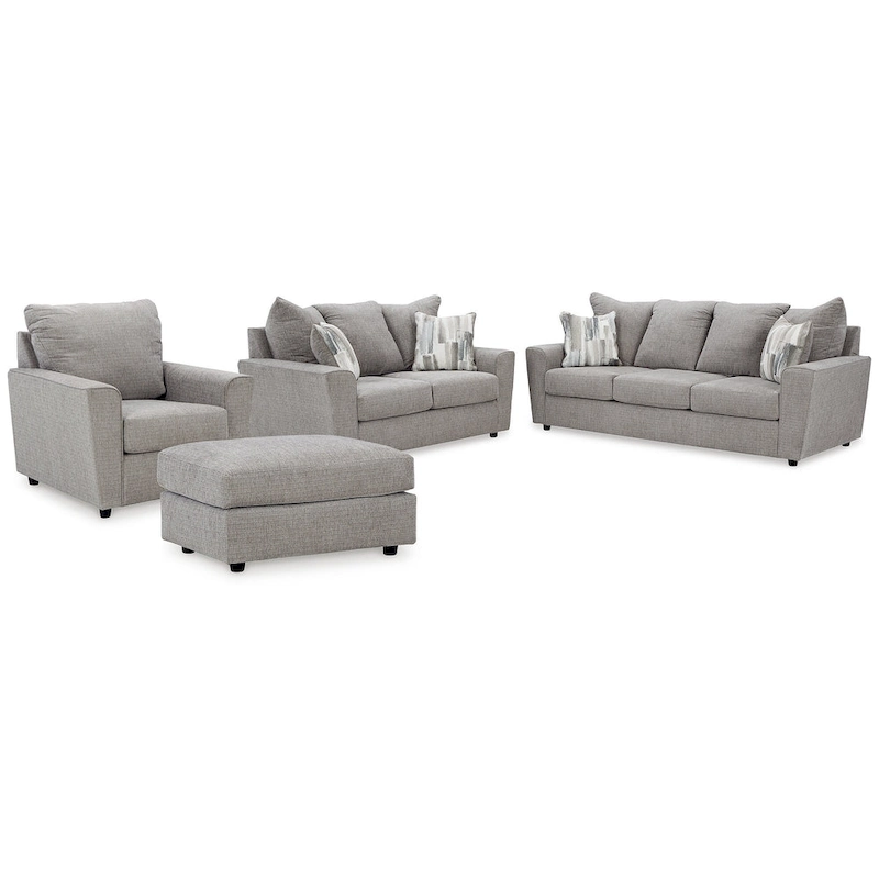Signature Design by Ashley Stairatt Gray 4-Piece Upholstery Package - 86W x 38D x 39H