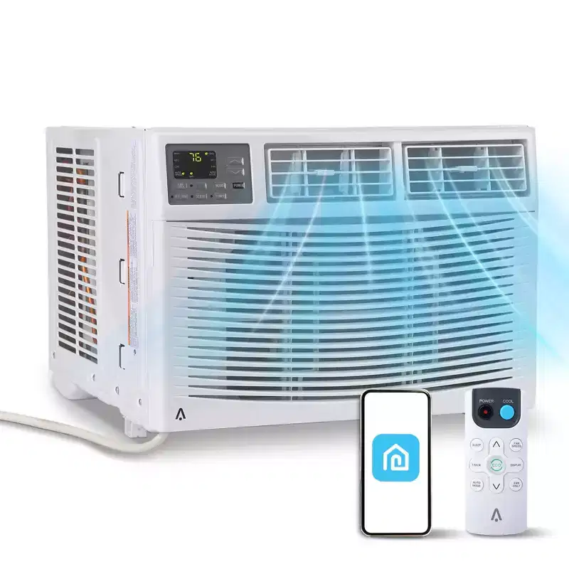 Acekool 12,000 BTU Window Air Conditioner, WiFi Smart AC Unit with Remote, 3-in-1 Cooling Dehumidifier Fan, 4 Fan Speeds