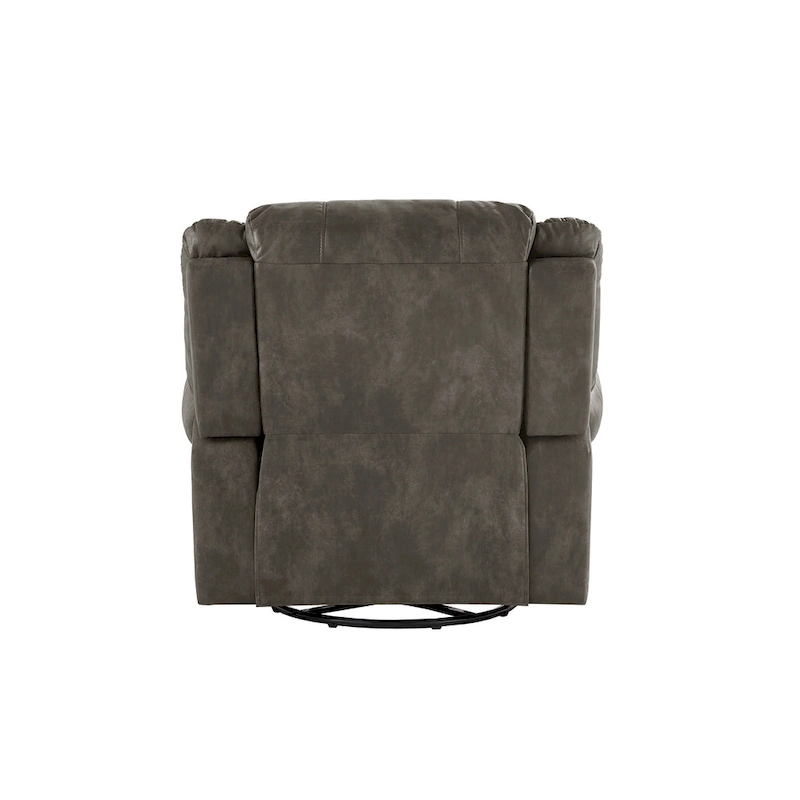 Monroe Polished Microfiber Nailhead Swivel Glider Recliner by iNSPIRE Q Classic