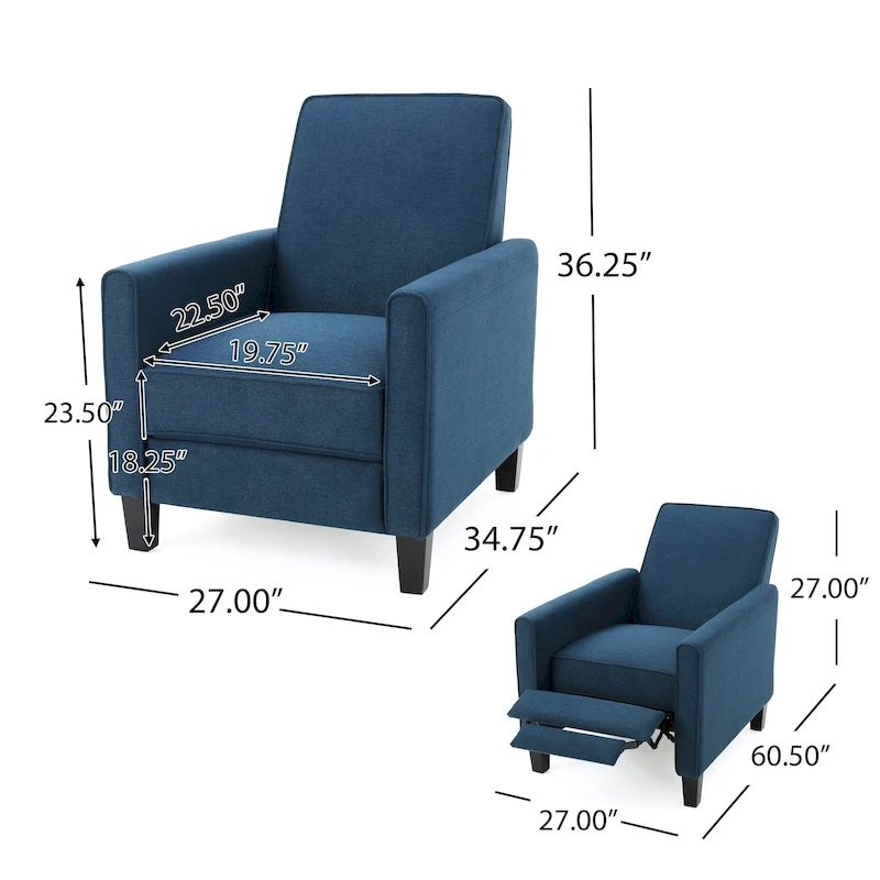 Darvis Fabric Recliner Club Chair by Christopher Knight Home