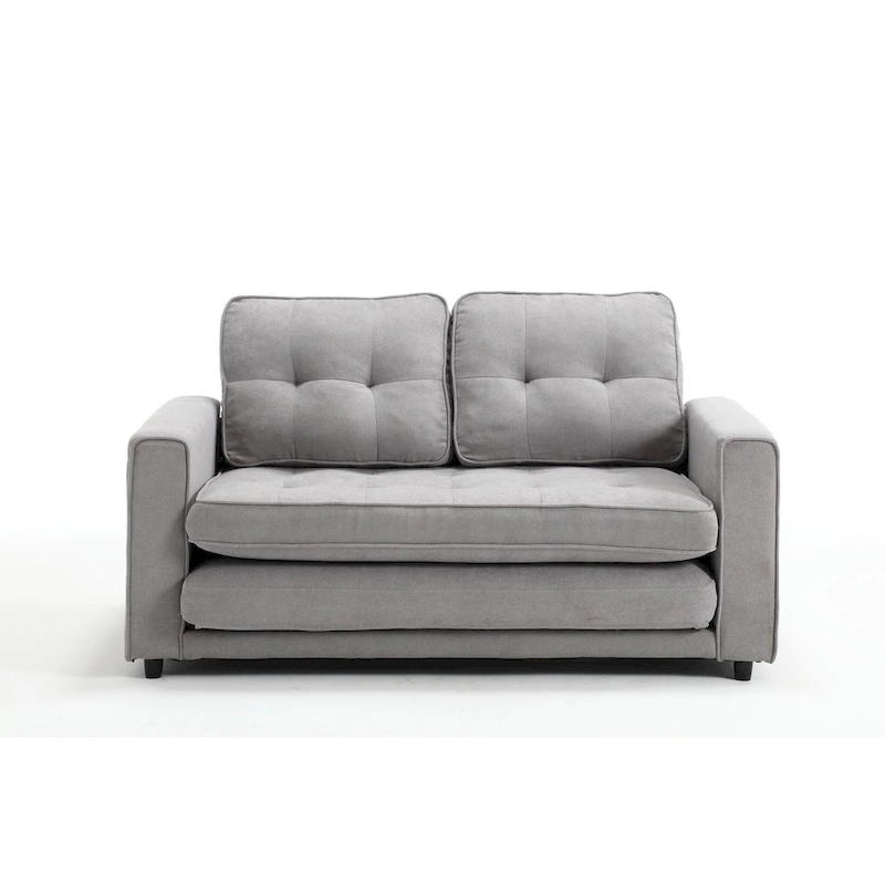 3 Fold Velvet Sofa,Convertible Sleeper Sofabed with Pull Out Couch Bed