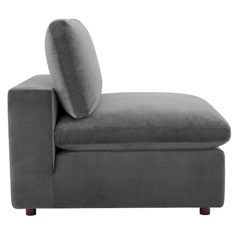 Commix Down Filled Overstuffed Velvet 6-Piece Sectional Sofa