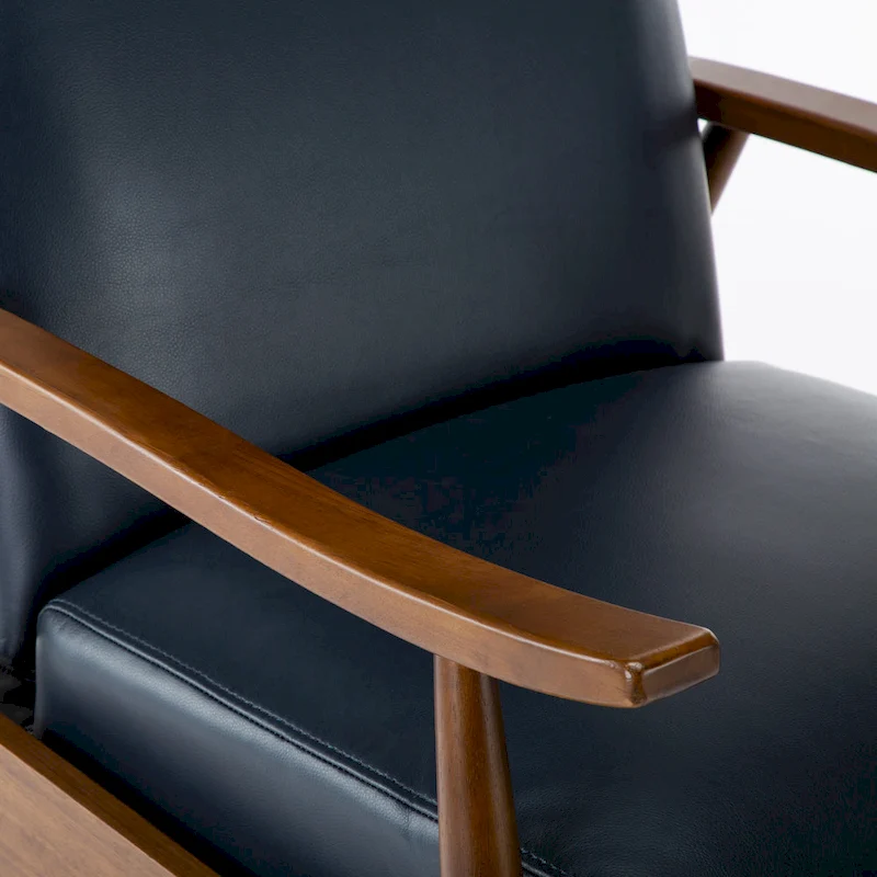 Sienna Upholstered Wood Push Back Recliner by Greyson Living