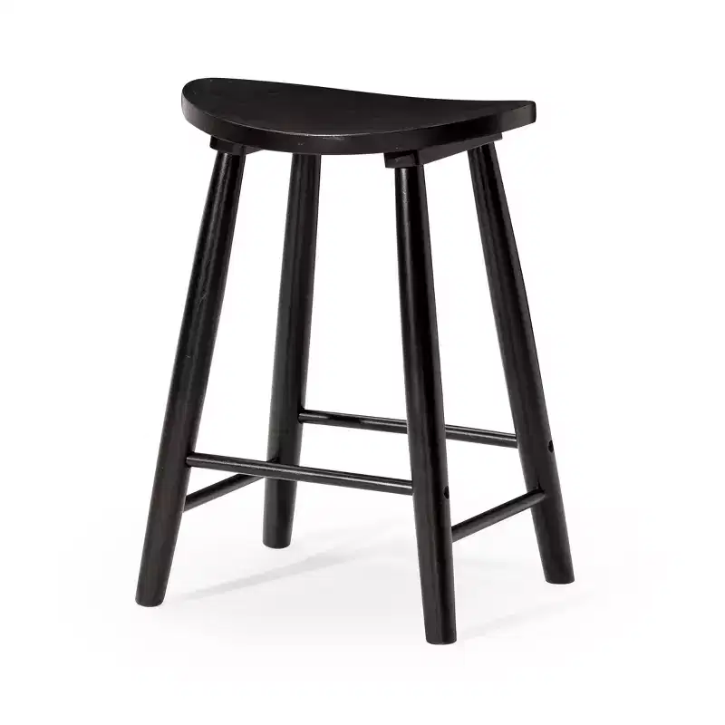 Maven Lane Luna Backless Wooden Kitchen Counter Stool 26