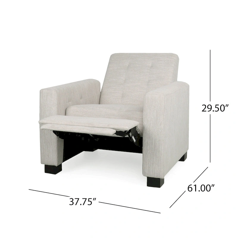Craigue Upholstered Pushback Recliner by Christopher Knight Home