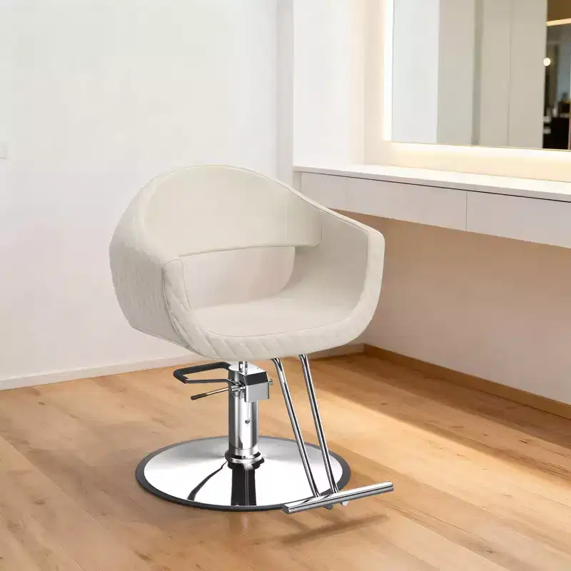 Extra Wide Rhombus Stitch Pattern Hair Stylist Salon Chair