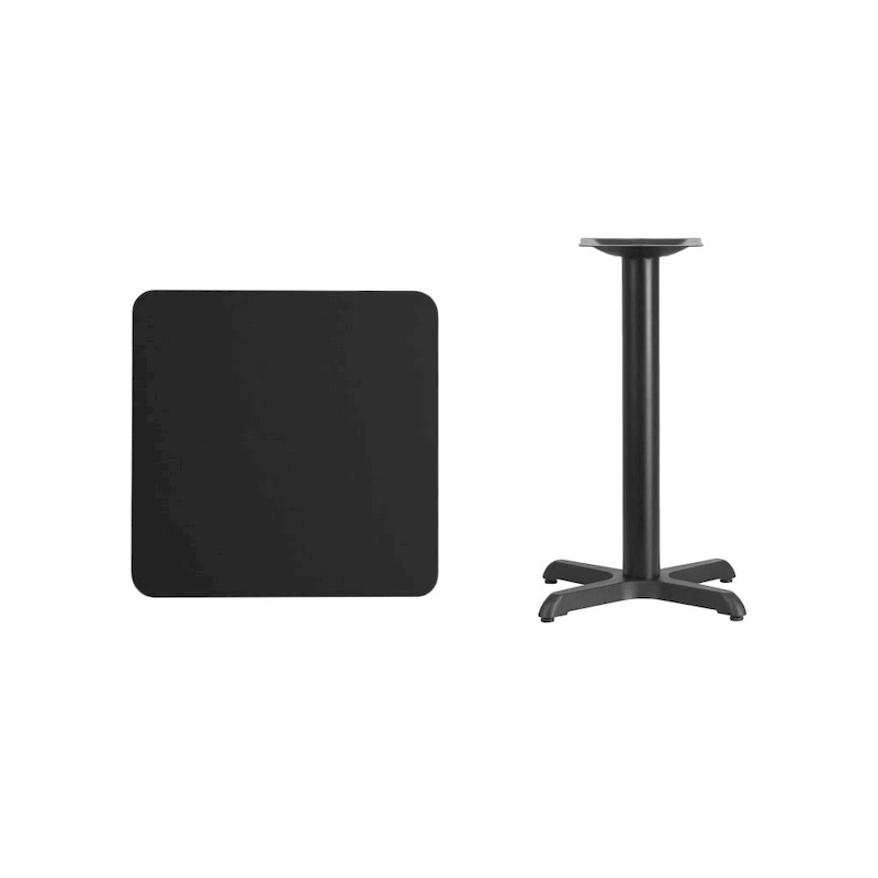 24 Square Laminate Table Top with 22 x 22 Table Height Base - 24W x 24D x 31.125H - 24W x 24D x 31.125H