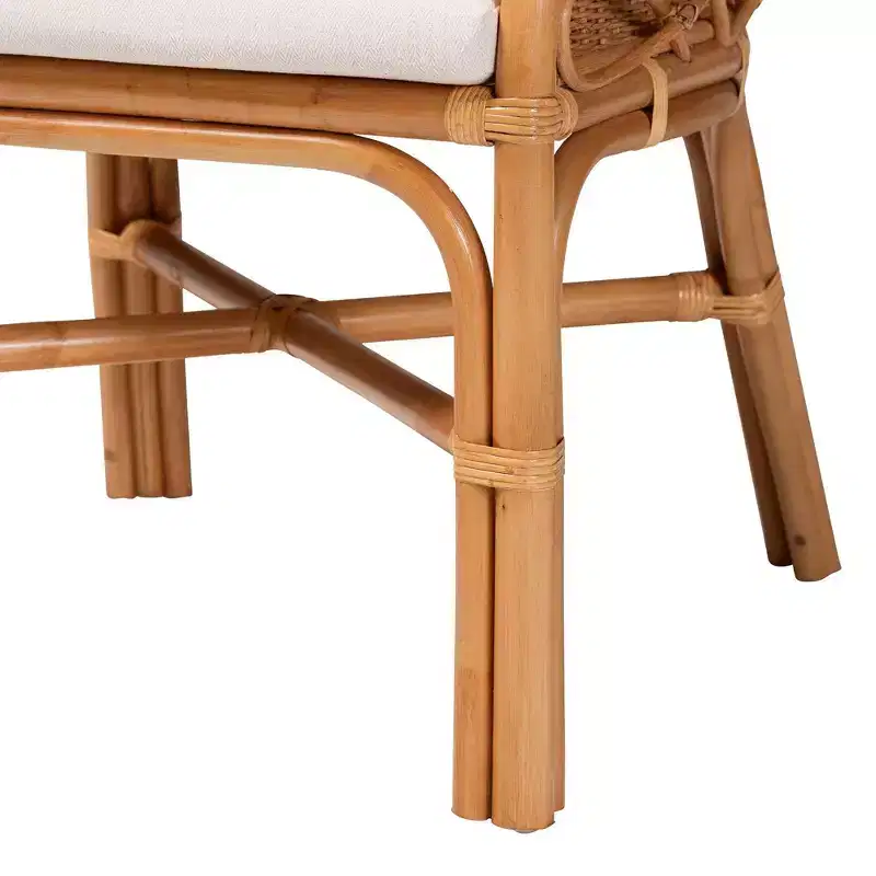 bali & pari Carolyn Rattan Dining Chair Light Honey