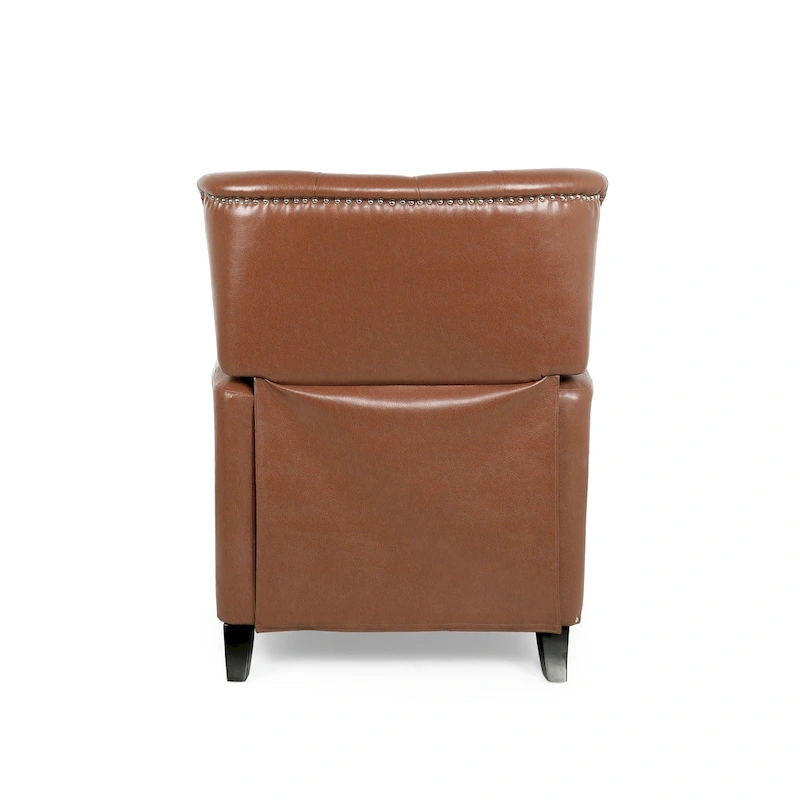 Push Back Recliner, Footrest, Button Back, Nailhead Trim