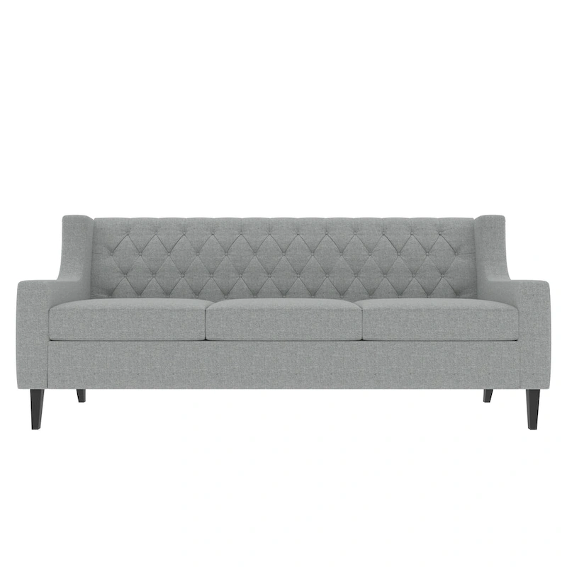 78.75 Polyester 3-Seater Sofa with Tufted Back and Cushions