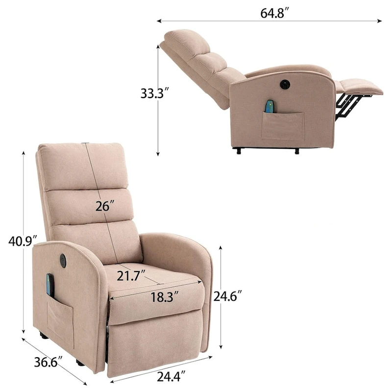 AVAWING Modern Power Lift Massage Chair Electric Recliner