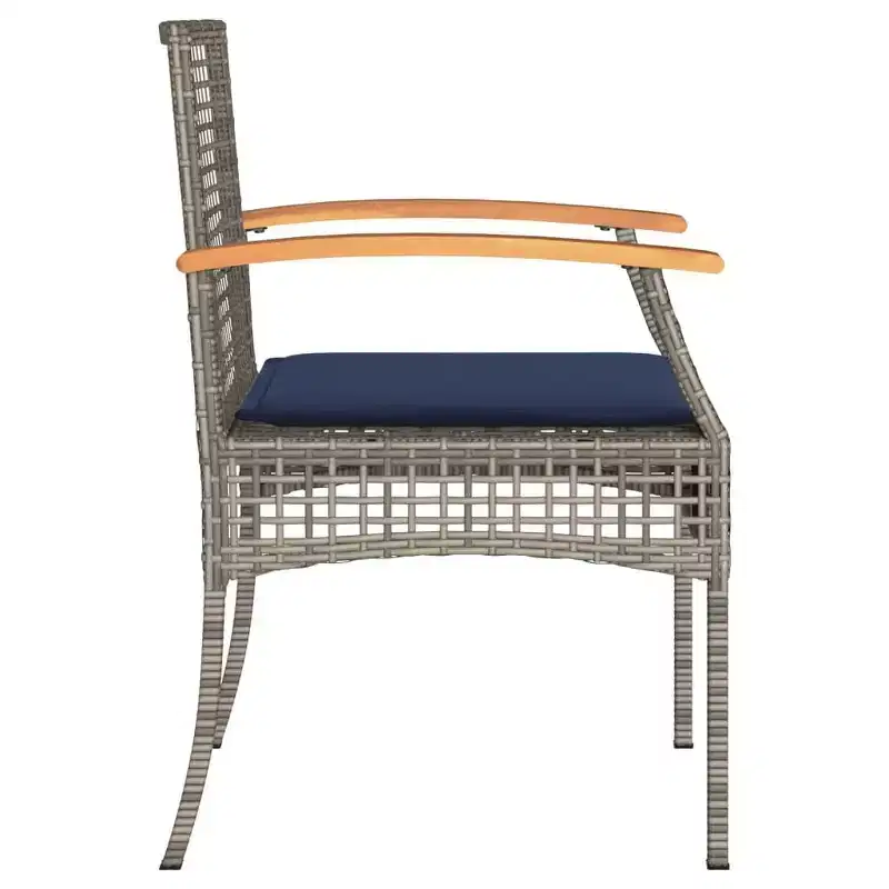 vidaXL Garden Chair Grey and brown