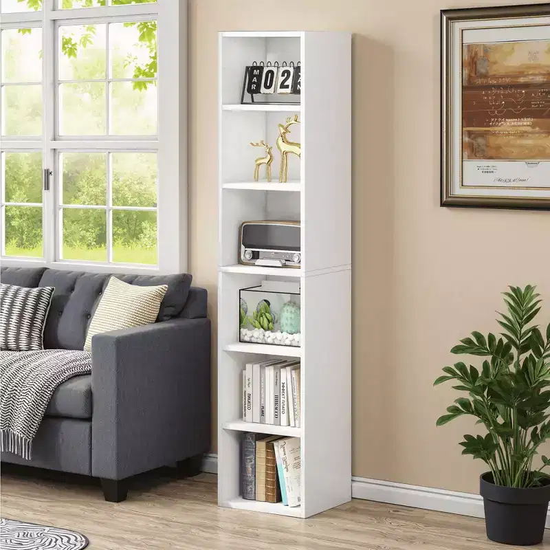 MAYEERTY 6-Tier Open Cube Bookshelf Ample Storage for Books Plants Decor