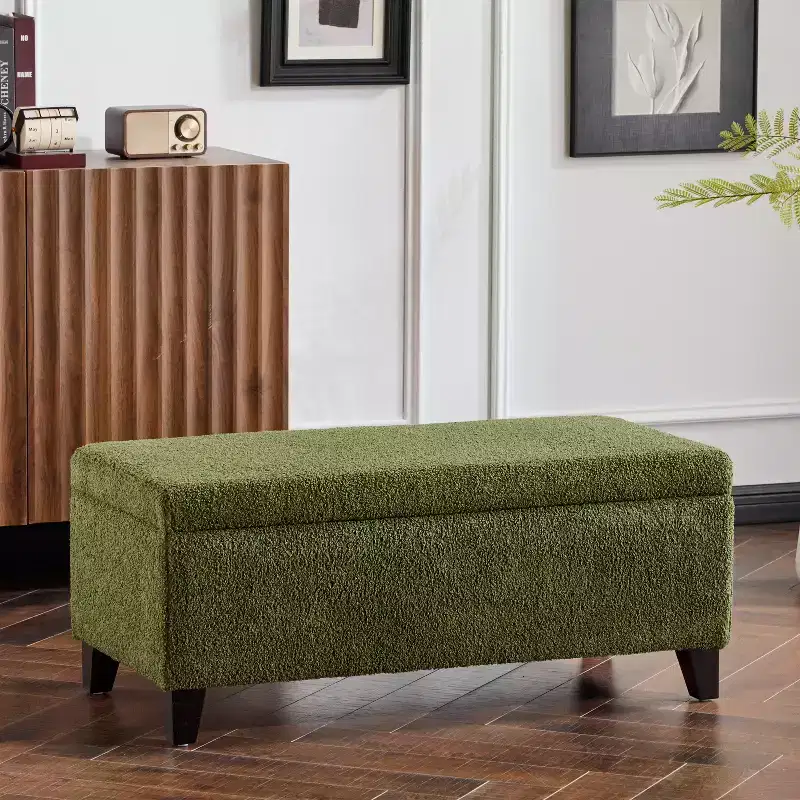 Christopher Knight Lumine Modern Boucle Upholstered Storage Ottoman with Flip-Top Lid
