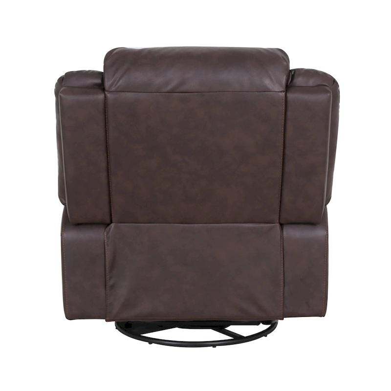 Malic Tufted Faux Leather Swivel Recliner by Christopher Knight Home