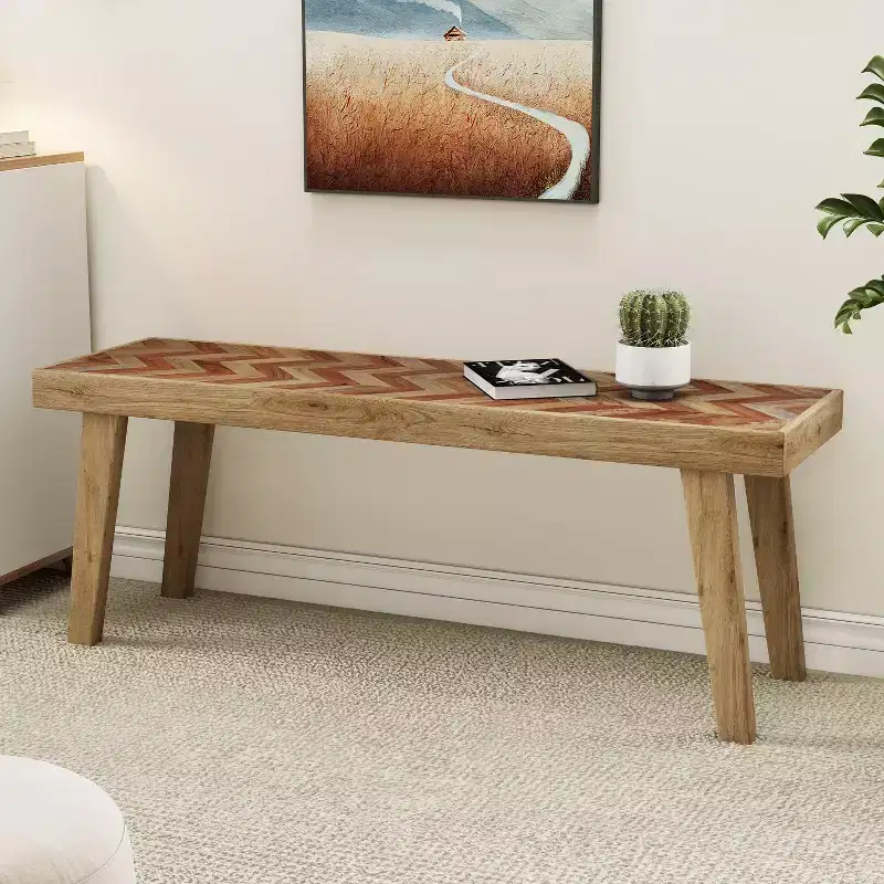 Mango Wood Bench, Natural