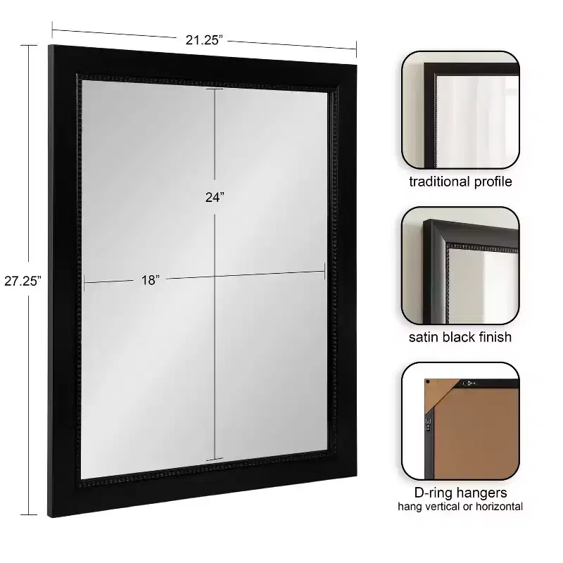 Monetta Rectangle Bathrom Wall Mirror