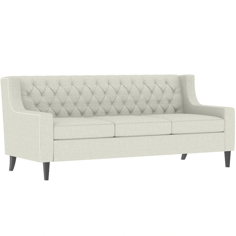 Mid Century Modern Button Tufted Backrest Foam Couches