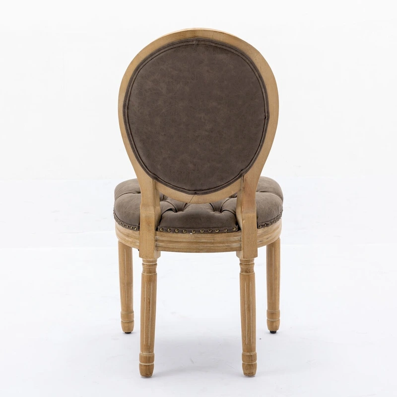 Wood Frame Dining Chair with Nailhead Trim,Set of 2