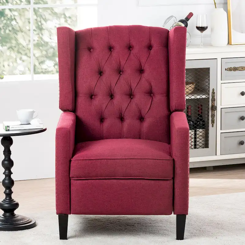 Wide Manual Wing Chair Recliner - 34.45 x 27.16 x 40.55