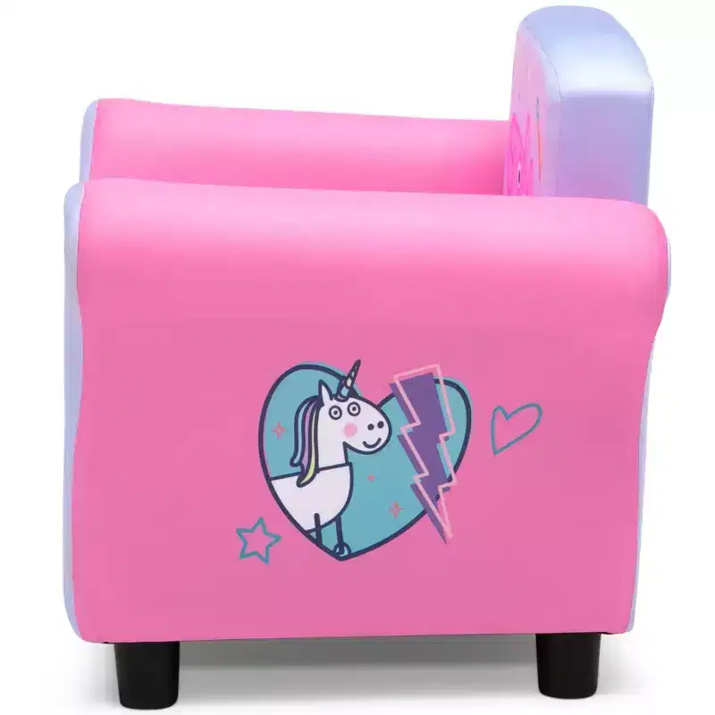Peppa Pig Kids Upholstered Arm Chair – Hardwood Frame, Padded Seat, Ages 3+