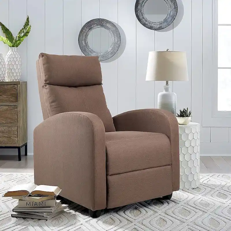 Fabric Recliner Chair Massage Recliner Sofa Chair Adjustable Reclining Chairs Home Theater Single Modern