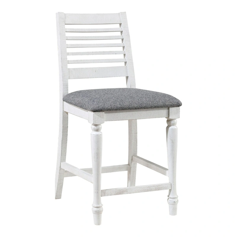 Ionessa Farmhouse Antique White Wood 5-Piece Counter Height Dining Set by Furniture of America