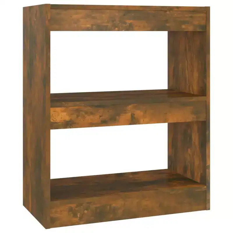 vidaXL Book Cabinet Smoked Oak Engineered wood Medium Book Cabinet