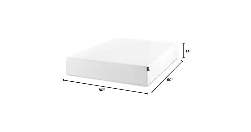 Zinus 14 Inch Queen Green Tea Memory Foam Mattress, Medium Firm Feel, Zoned Pressure Relief, Certified Safe Foams & Fabric, Mattress in A Box
