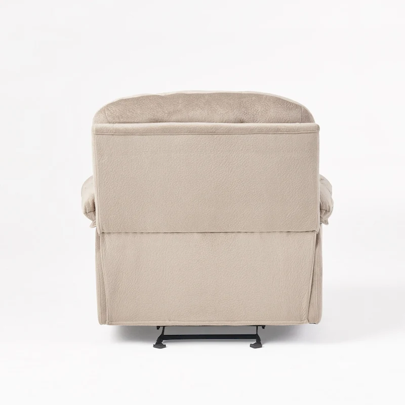 Roomfitters Luxurious Manual Recliner Chair in Chocolate with Skin-Friendly Fabric and Dual Cup Holders