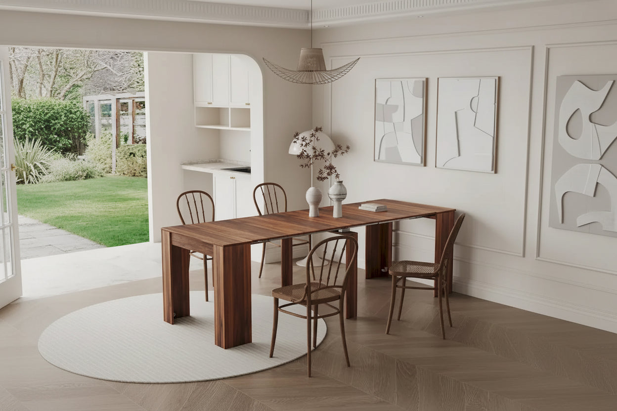 Multifunctional extendable console table