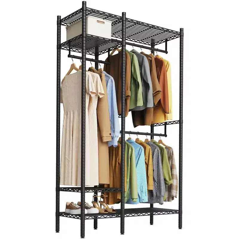Heavy Duty Clothes Rack, Clothing Racks for Hanging Clothes, Freestanding Garment Racks