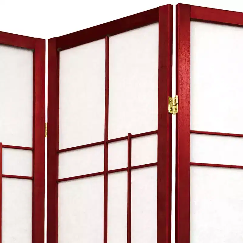 6 ft. Tall Eudes Shoji Screen - Rosewood (3 Panels)
