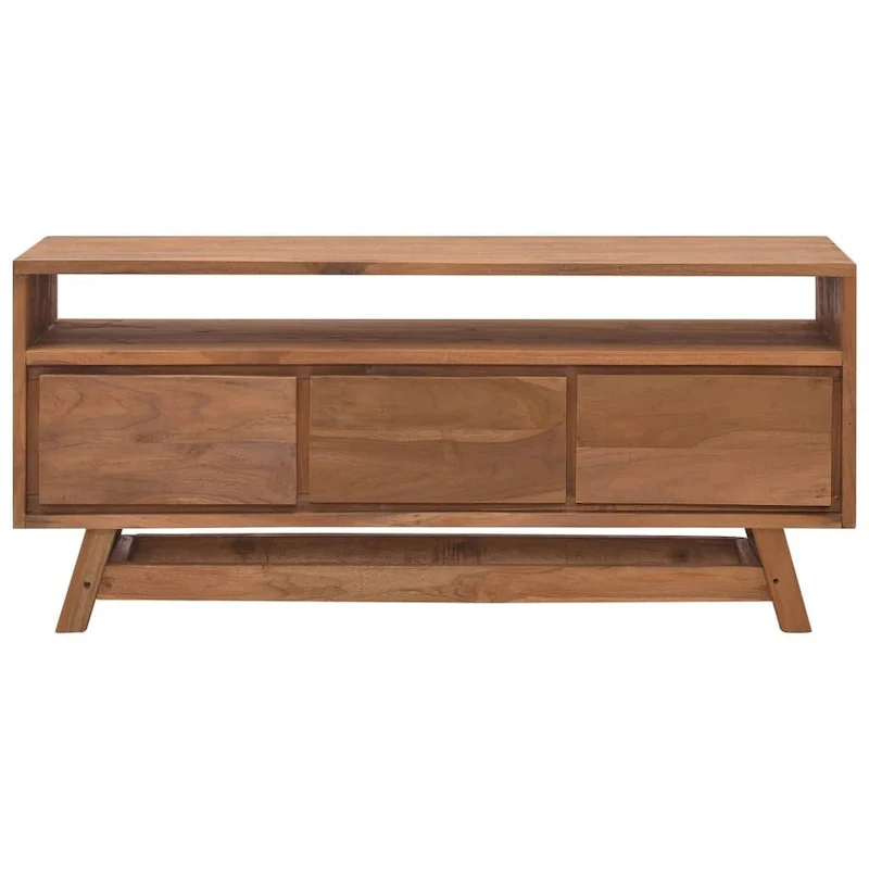 TV Cabinet 43.3x11.8x19.7 Solid Teak Wood