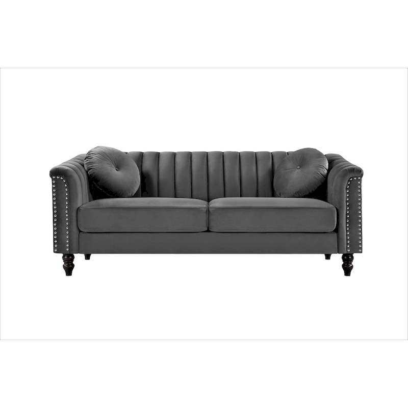 Hills Tufted Back Nailhead 2PCS Living Room set