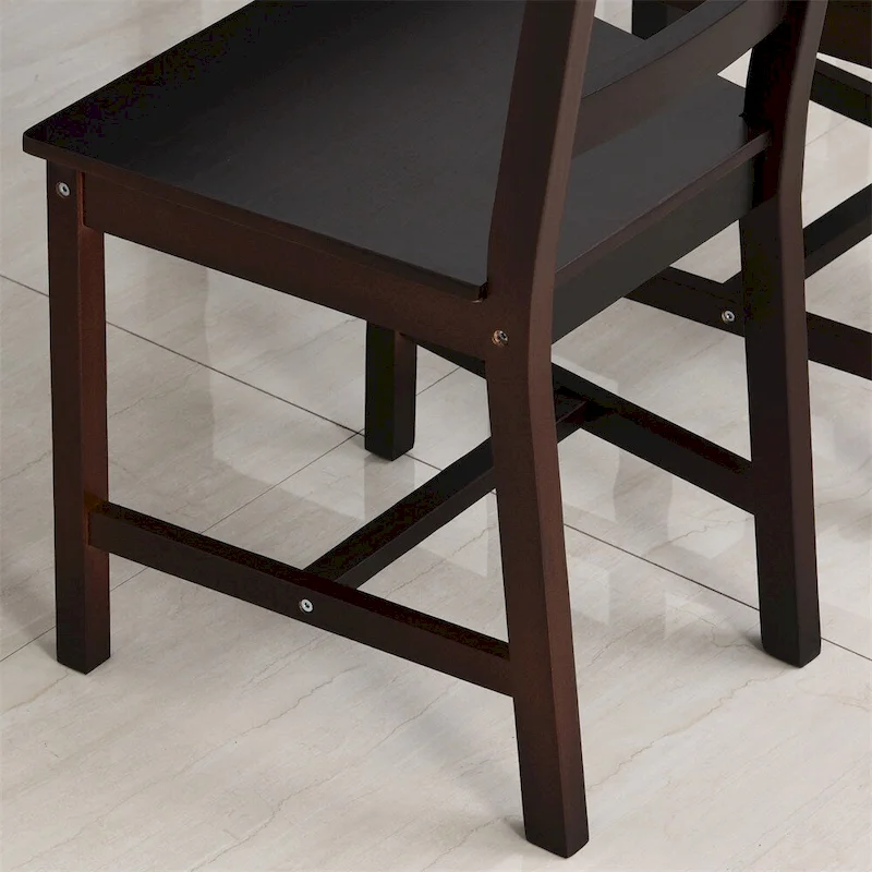 5 Piece Wood Dining Room Table Set with Kitchen Table and Chairs