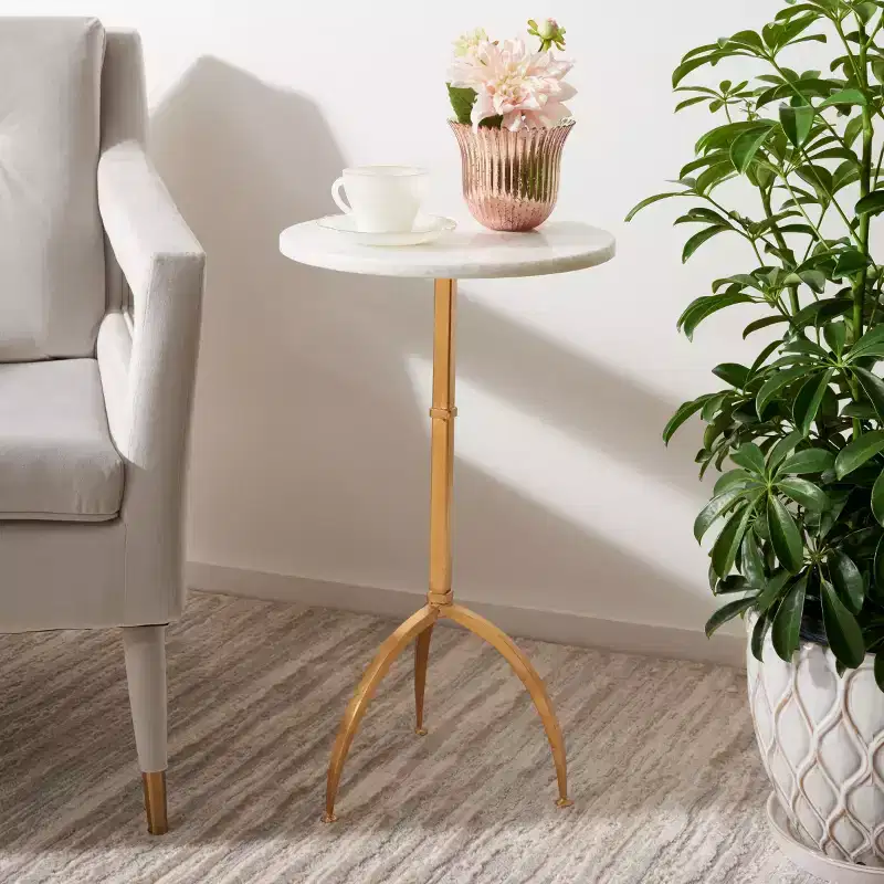 Accent Table - FOX2516 - Gold/White