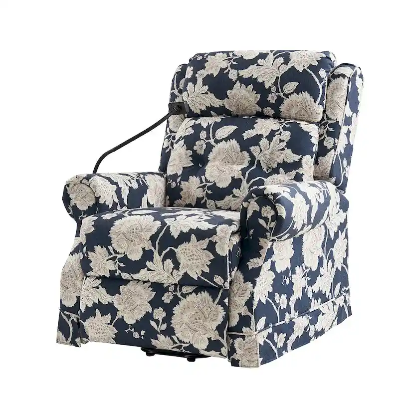 Billy Traditional Lift Assist Power Recliner With Massage Heat And Manual Headrest by HULALA HOME