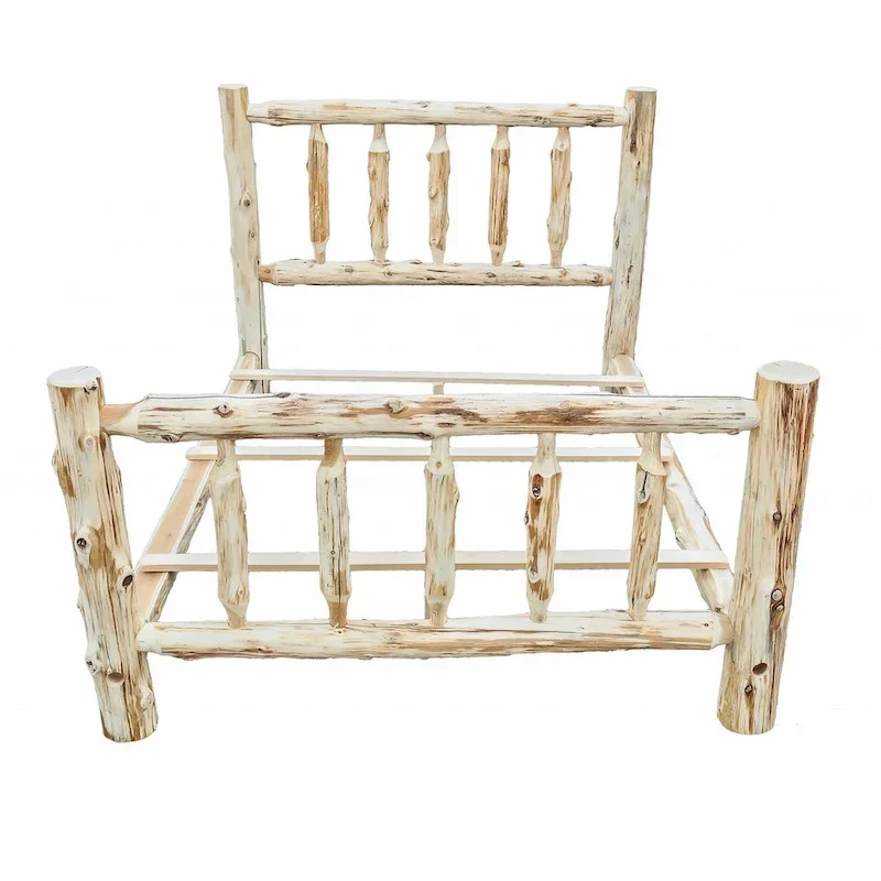 Rustic and Natural Cedar California King Traditional Log Bed